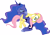 Size: 5062x3590 | Tagged: safe, artist:hombre0, fluttershy, princess luna, alicorn, pegasus, pony, luna eclipsed, simple background, transparent background