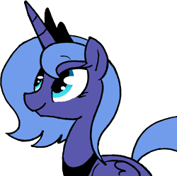 Size: 796x793 | Tagged: safe, artist:strangiesleepy, princess luna, alicorn, pony, s1 luna, simple background, solo