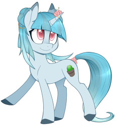 Size: 1118x1200 | Tagged: safe, artist:higglytownhero, derpibooru import, oc, oc only, oc:violaceum spring, pony, accessories, flower, hair tie, simple background, solo, transparent background