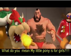 Size: 720x568 | Tagged: safe, edit, edited screencap, screencap, bowser, caption, crossover, doctor eggman, image macro, sonic the hedgehog (series), street fighter, super mario bros., text, wreck-it ralph, zangief