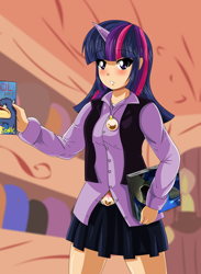 Size: 1100x1500 | Tagged: safe, artist:bocodamondo, twilight sparkle, crossover, horned humanization, humanized, sonic the hedgehog, sonic the hedgehog (series)