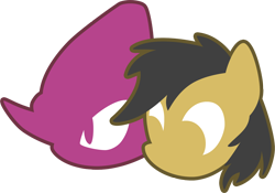 Size: 1100x771 | Tagged: safe, artist:fuzon-s, daring do, crossover, duo, espio the chameleon, logo, simple background, sonic the hedgehog (series), style emulation, transparent background