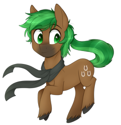 Size: 965x1000 | Tagged: safe, artist:higglytownhero, derpibooru import, oc, oc only, oc:jaeger sylva, clothes, male, scarf, simple background, solo, stallion, transparent background