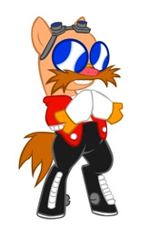 Size: 628x960 | Tagged: safe, artist:fighteramy, pony, bipedal, cursed image, doctor eggman, oh no, ponified, solo, sonic the hedgehog (series), why