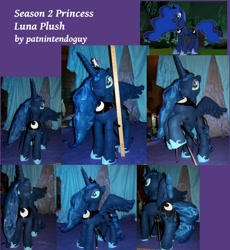 Size: 2000x2172 | Tagged: safe, artist:doublebackstitcharts, princess luna, irl, photo, plushie, solo