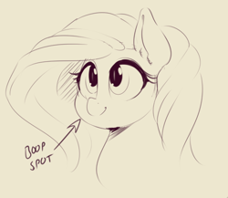 Size: 744x646 | Tagged: safe, artist:sirmasterdufel, fluttershy, pegasus, pony, bust, cute, female, mare, monochrome, shyabetes, smiling, solo