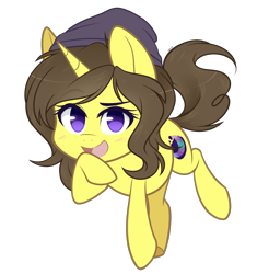 Size: 1968x2000 | Tagged: safe, artist:higglytownhero, derpibooru import, oc, oc:astral flare, pony, unicorn, adorable face, beanie, blushing, cute, hat, raised hoof