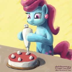 Size: 1280x1280 | Tagged: safe, artist:dahtamnay, cup cake, pony, 30 minute art challenge, bipedal, cake