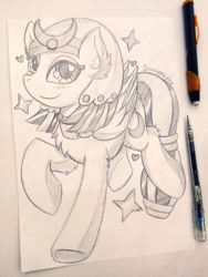 Size: 1536x2048 | Tagged: safe, artist:canvymamamoo, derpibooru import, somnambula, pegasus, pony, female, lineart, mare, monochrome, solo, traditional art