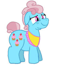 Size: 470x496 | Tagged: safe, artist:ishimarude, artist:starryoak, cup cake, earth pony, pony, elderly, older, simple background, solo, transparent background