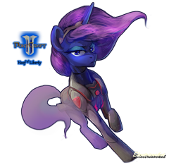 Size: 1467x1375 | Tagged: safe, artist:electrixocket, princess luna, alicorn, pony, crossover, solo, spectre, starcraft