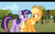 Size: 1024x640 | Tagged: safe, derpibooru import, screencap, applejack, twilight sparkle, earth pony, pony, the super speedy cider squeezy 6000, youtube caption