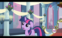 Size: 960x600 | Tagged: safe, screencap, twilight sparkle, pony, unicorn, a canterlot wedding, female, horn, mare, youtube caption