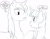 Size: 1280x989 | Tagged: safe, artist:silfoe, derpibooru import, shining armor, twilight sparkle, twilight sparkle (alicorn), alicorn, pony, unicorn, monochrome, royal sketchbook, sketch