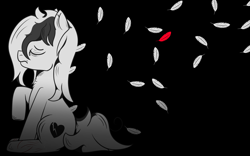 Size: 1600x1000 | Tagged: safe, artist:lazerblues, derpibooru import, oc, oc only, oc:miss eri, earth pony, pony, crying, feather, female, frown, mare, scar, solo