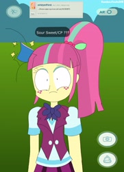 Size: 2789x3857 | Tagged: safe, artist:rainbowyoshi305, sour sweet, equestria girls, cup, pokémon, pokémon go, solo, this will not end well