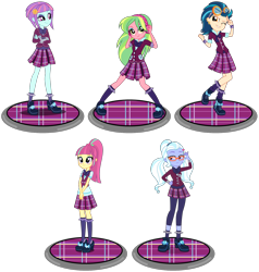 Size: 1364x1432 | Tagged: safe, artist:tdgirlsfanforever, indigo zap, lemon zest, sour sweet, sugarcoat, sunny flare, equestria girls, shadow five