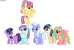 Size: 798x542 | Tagged: safe, artist:diana173076, indigo zap, lemon zest, sci-twi, sour sweet, sugarcoat, sunny flare, twilight sparkle, twilight sparkle (alicorn), alicorn, equestria girls, alicornified, equestria girls ponified, ponified, race swap, shadow six