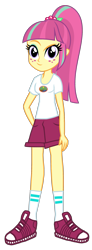Size: 1117x3022 | Tagged: dead source, safe, artist:drewmwhit, sour sweet, equestria girls, legend of everfree, clothes, freckles, looking at you, shoes, sneakers, socks, solo