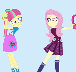 Size: 758x720 | Tagged: safe, artist:diana173076, fluttershy, sour sweet, equestria girls, alternate universe