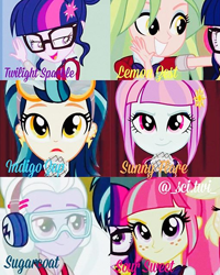 Size: 510x639 | Tagged: artist needed, safe, indigo zap, lemon zest, sci-twi, sour sweet, sugarcoat, sunny flare, twilight sparkle, equestria girls, shadow six