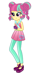 Size: 1800x3500 | Tagged: safe, artist:mixiepie, sour sweet, equestria girls, friendship games, alternate universe, archery, clothes, freckles, simple background, smiling, solo, transparent background, vector