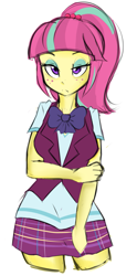 Size: 593x1200 | Tagged: safe, artist:jovalic, sour sweet, equestria girls, friendship games, bedroom eyes, looking at you, solo