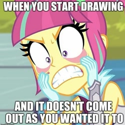 Size: 811x811 | Tagged: safe, artist:sonatadusklover, screencap, sour sweet, equestria girls, friendship games, eyelid pull, image macro, meme, relatable, sour rage