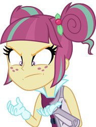 Size: 5230x6869 | Tagged: safe, artist:luckreza8, sour sweet, equestria girls, friendship games, .svg available, absurd resolution, clothes, crystal prep academy, crystal prep shadowbolts, freckles, gloves, inkscape, simple background, solo, sour rage, sports, transparent background, vector