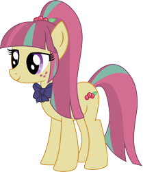 Size: 3426x4096 | Tagged: safe, artist:lunarina, sour sweet, equestria girls, friendship games, absurd resolution, bowtie, cute, equestria girls ponified, freckles, ponified, simple background, solo, sourbetes, transparent background, vector