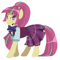 Size: 1024x1022 | Tagged: safe, artist:toskurra, sour sweet, equestria girls, friendship games, clothes, equestria girls ponified, ponified, school uniform, solo