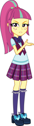 Size: 1378x5000 | Tagged: safe, artist:diegator007, edit, editor:slayerbvc, sour sweet, equestria girls, friendship games, absurd resolution, bowtie, clothes, crystal prep academy, crystal prep academy uniform, crystal prep shadowbolts, female, freckles, high heels, holly, looking at you, no makeup edit, pleated skirt, ponytail, school uniform, shoes, simple background, skirt, socks, solo, transparent background, unleash the magic, vector, vector edit