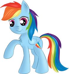 Size: 3043x3254 | Tagged: safe, artist:brok-enwings, derpibooru import, rainbow dash, pegasus, pony, chest fluff, female, mare, simple background, solo, transparent background