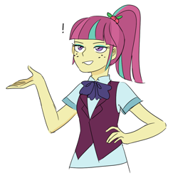 Size: 950x950 | Tagged: safe, artist:magneticskye, sour sweet, equestria girls, friendship games, exclamation point, solo