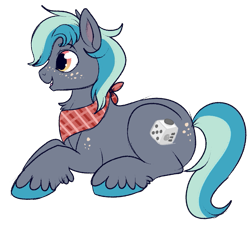 Size: 879x810 | Tagged: safe, artist:lulubell, derpibooru import, oc, oc only, oc:fidget, earth pony, pony, bandana, male, solo, stallion