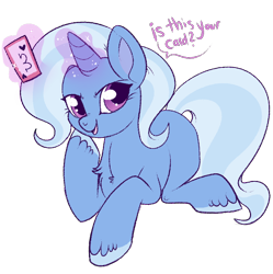 Size: 700x703 | Tagged: safe, artist:lulubell, derpibooru import, trixie, pony, unicorn, card trick, female, magic, mare, simple background, solo, transparent background