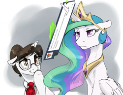 Size: 1280x989 | Tagged: safe, artist:silfoe, derpibooru import, princess celestia, raven, alicorn, pony, ask, cute, horn impalement, royal sketchbook, ssecret life of spike, tumblr, tumblr crossover, unamused