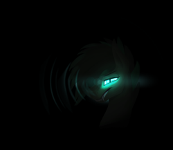 Size: 3000x2600 | Tagged: safe, artist:phenya, derpibooru import, oc, oc only, oc:zen crystal, pony, black background, dark, glowing eyes, green eyes, simple background