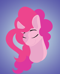 Size: 1158x1439 | Tagged: safe, artist:greyscaleart, derpibooru import, pinkie pie, earth pony, pony, bust, eyes closed, portrait, solo