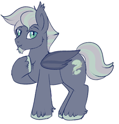 Size: 750x784 | Tagged: safe, artist:lulubell, derpibooru import, oc, oc only, oc:hazy inkwell, bat pony, male, simple background, solo, stallion, transparent background