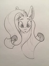 Size: 960x1280 | Tagged: safe, artist:greyscaleart, derpibooru import, rarity, pony, unicorn, bust, portrait, solo, traditional art