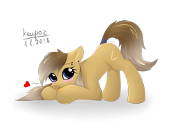 Size: 2000x1500 | Tagged: safe, artist:keupoz, derpibooru import, oc, oc only, oc:mukio, blushing, simple background, solo, tail wrap, transparent background