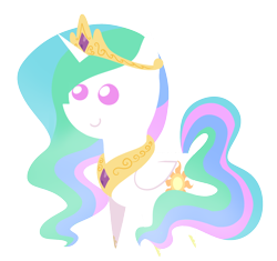 Size: 1700x1600 | Tagged: dead source, safe, artist:diigii-doll, princess celestia, alicorn, pony, chibi, female, mare, pointy ponies, simple background, solo, transparent background, vector