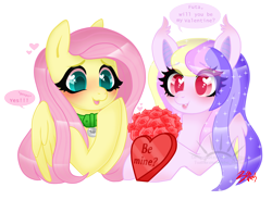 Size: 5000x3689 | Tagged: safe, artist:betavirus, artist:nekomellow, derpibooru import, fluttershy, oc, oc:dreamcatcher, oc:futashy, oc:futashypone, bat pony, pony, collar, futa, futashy, heart eyes, hearts and hooves day, holiday, simple background, transparent background, valentine, valentine's day, wingding eyes