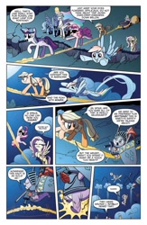 Size: 584x898 | Tagged: safe, idw, applejack, fluttershy, pinkie pie, princess celestia, princess luna, rainbow dash, spike, twilight sparkle, alicorn, dragon, earth pony, pegasus, pony, spoiler:comic, spoiler:comic06, official preview, s1 luna, shield