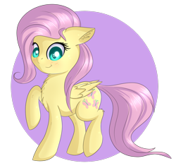 Size: 1180x1122 | Tagged: safe, artist:brok-enwings, derpibooru import, fluttershy, pegasus, pony, blushing, circle, female, simple background, smiling, solo