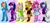 Size: 4050x1876 | Tagged: safe, artist:mysteryponyfan, derpibooru import, applejack, fluttershy, pinkie pie, rainbow dash, rarity, twilight sparkle, anthro, cat, coyote, fox, hedgehog, rabbit, bunnified, bunny pie, catified, mane six, pronghorn, sonic the hedgehog (series), sonicified, species swap, twilight cat, vixen