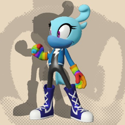 Size: 395x395 | Tagged: safe, derpibooru import, rainbow dash, oc, oc only, anthro, bird, sonic forces, sonic the hedgehog (series), sonicified, video game