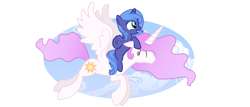 Size: 14300x6100 | Tagged: safe, artist:jordila-forge, princess celestia, princess luna, alicorn, pony, absurd resolution, cewestia, duo, female, filly, flying, foal, pink-mane celestia, ponies riding ponies, riding, royal sisters, simple background, sisters, transparent background, woona, younger