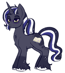 Size: 579x653 | Tagged: safe, artist:lulubell, derpibooru import, oc, oc only, oc:somni, glasses, magical lesbian spawn, male, next generation, offspring, parent:princess luna, parent:twilight sparkle, parents:twiluna, simple background, solo, stallion, transparent background, unshorn fetlocks